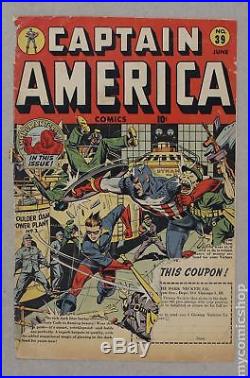 Captain America Comics (1941 Golden Age) 39 Front and Back Cover Only