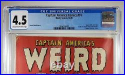 Captain America Comics (1949 Golden Age) #74 Timely Comics CGC 4.5 Very Rare