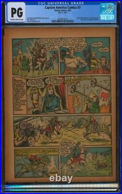 Captain America Comics #3 (1941)? CGC 12TH PAGE ONLY? FIGHT PANELS Timely