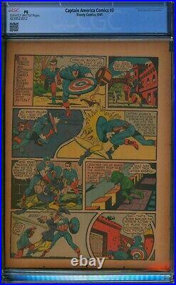 Captain America Comics #3 (1941)? CGC 12TH PAGE ONLY? FIGHT PANELS Timely