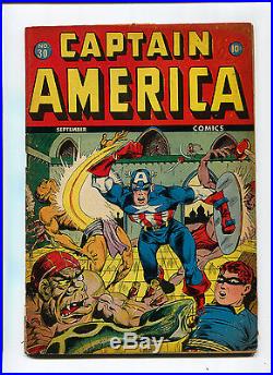 Captain America Comics #30 SCARCE Timely AMAZING Bucky VINTAGE 10c Golden Age