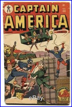 Captain America Comics #44 1945- Timely Golden-Age Alex Schomburg G