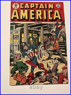 Captain America Comics #48 FRONT BACK COVER ONLY Timely Comics 1945 original