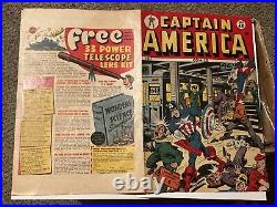 Captain America Comics #48 FRONT BACK COVER ONLY Timely Comics 1945 original