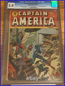 Captain America Comics #55 CGC 3.0 1946 Golden Age Human Torch & Bucky Graded 55