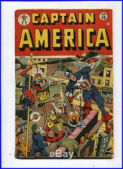 Captain America Comics #58 Timely Bucky Marvel Golden Age Comic