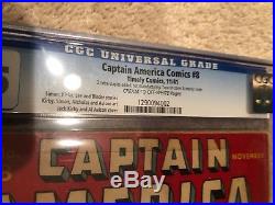 Captain America Comics #8 CGC Blue Label 1.5 Golden age