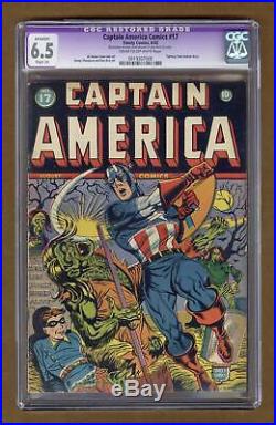 Captain America Comics (Golden Age) #17 1942 CGC 6.5 RESTORED 0919307008