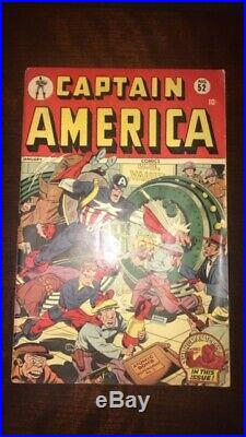Captain America Golden Age #52 Schomburg Cover Atomic Bomb UnRestored