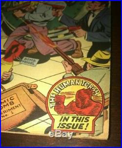 Captain America Golden Age #52 Schomburg Cover Atomic Bomb UnRestored