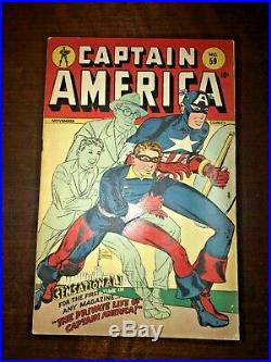 Captain America Golden Age #59 Origin Issue Syd Shores Cover and Art UnRestored