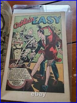 Captain Easy #11 And #13 Golden Age Comic 1948 Alex Schomburg Bondage And Skull