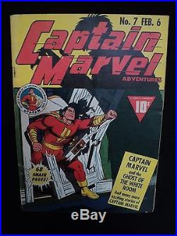 Captain Marvel #7 (GVG c-fold det.) FAWCETT, Golden Age comic (id# 15167)
