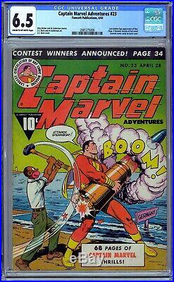 Captain Marvel Adventures #23 CGC 6.5 (1943, Fawcett) C. C. Beck. Golden Age