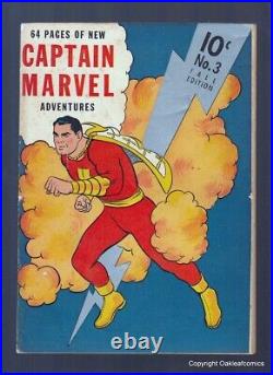 Captain Marvel Adventures 3 Fawcett Comic 1941 VG-F Nice book