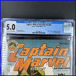 Captain Marvel Adventures #30 CGC 5.0 1943 Golden Age 10¢ Fawcett Comic