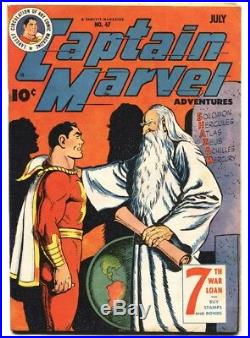Captain Marvel Adventures #47 1945- Fawcett Golden Age- Shazam cover VF