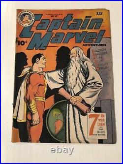 Captain Marvel Adventures #47 FN 1 Book Golden Age Fawcett 1945 Shazam