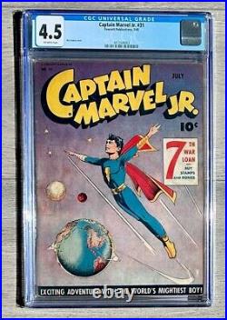 Captain Marvel Jr. #31 CGC 4.5 Fawcett Comics Golden Age Harlon Ellison