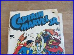 Captain Marvel Jr. #38 Front And Back Cover Only No Pages Great Golden Age 1946