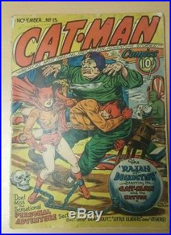 Cat-Man Comics #15 Golden Age Comic