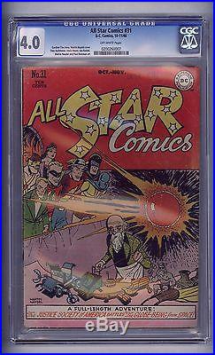 Cgc All Star Comics #31 (golden Age 1946) 4.0 Vg Wonder Woman Green Lantern