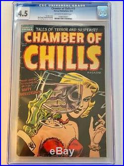 Chamber of Chills #19 CGC 4.5 Golden Age Horror Grail Lee Elias Cover 1953