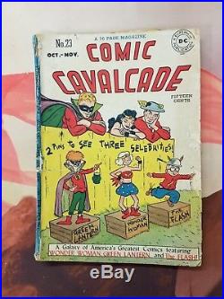 Comic Cavalcade #23 DC Comic Wonder Woman, Green Lantern & Flash Golden Age