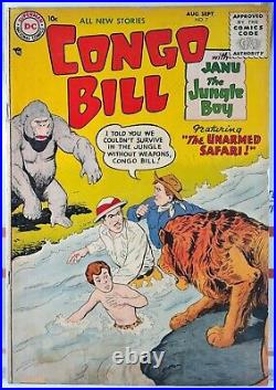 Congo Bill #7 Good Gd Last Issue DC Comics 1954 55 Congorilla Justice League