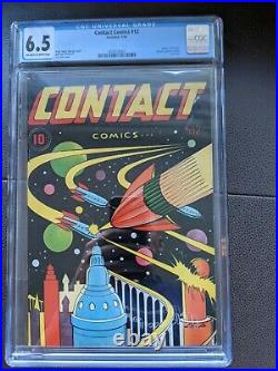 Contact Comics #12 Classic L. B. Cole Sci-Fi Cover Art Golden Age 1946 CGC 6.5