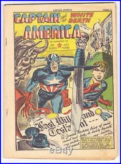 Coverless CAPTAIN AMERICA COMICS #9 Golden Age 1941 Jack Kirby, centerfold out