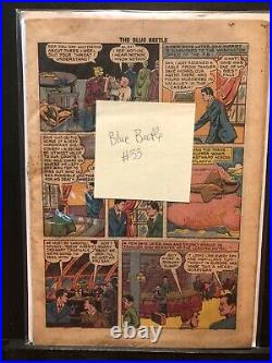 Coverless/incomplete lot of 5 Blue Beetle Comics Golden Age