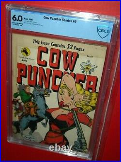 Cow Puncher #6 Avon Golden Age 1947 Cbcs 6.0