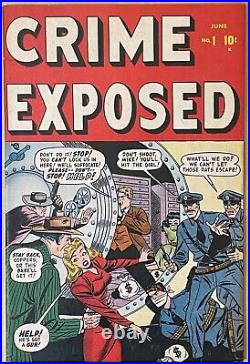 Crime Exposed #1 (1948) Vf-/vf+ High Grade Golden Age Pre-code Marvel Comics