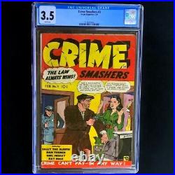 Crime Smashers #3 (Trojan 1951)? CGC 3.5 2ND HIGHEST? Rare Golden Age Comic