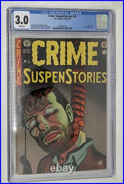 Crime SuspenStories #20 Classic Hanging Cover EC Golden Age 1953 CGC 3.0