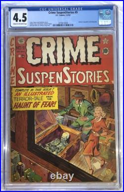 Crime SuspenStories #9 CGC 4.5 (EC 1952) Pre-code Horror Skeleton Johnny Craig