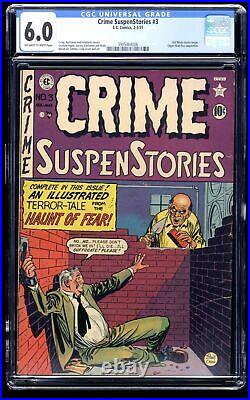 Crime Suspenstories #3 CGC FN 6.0 Off White to White Old Witch Stories Begin