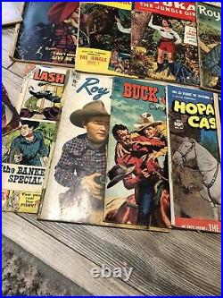 Crime Western Jungle Romance Funny Mixed Golden Age Comic Book lot Of 42