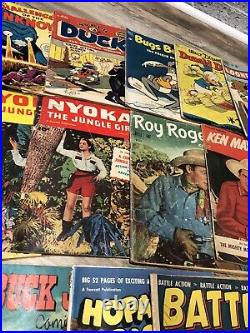 Crime Western Jungle Romance Funny Mixed Golden Age Comic Book lot Of 42