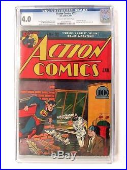 DC Action Comics #32 (1941) Golden Age Superman CGC 4.0 Nice Book! BP509