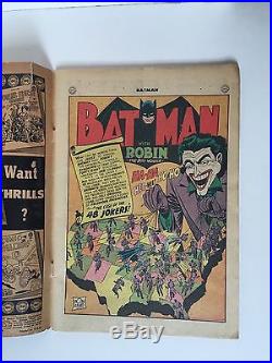 DC BATMAN #55 Vol 1 Joker Story Golden Age 1949 48 Jokers VF