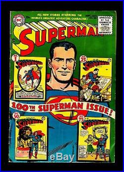 DC Comics #100 Superman Golden Age 10/1955 Very Good