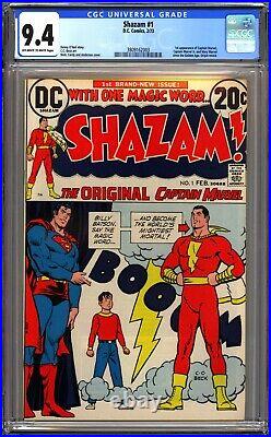DC COMICS SHAZAM #1 CGC 9.4 OWithWP NM 1ST APPEARANCE SINCE GOLDEN AGE