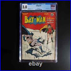 DC Comics BATMAN #39 Graded CGC 3.0 1947 GOLDEN AGE Comic Batman Robin Ice Skate