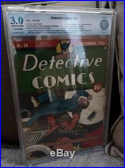 DC Comics DETECTIVE COMICS 34 3.0 Batman CBCS CGC Golden age