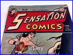 DC SENSATION COMICS (Jan 1946) #49 Golden Age WONDER WOMAN FR/GD 1.5 Ships FREE