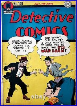 DETECTIVE COMICS #101 WWII war loan cover! CGC/CBCS Golden Age