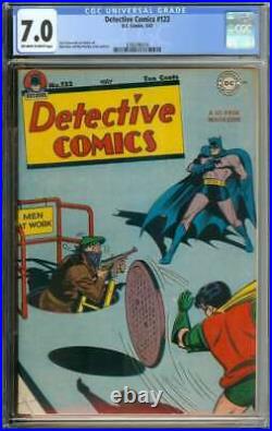 DETECTIVE COMICS #123 CGC 7.0 OWithWH PAGES // GOLDEN AGE BATMAN BOB KANE COVER