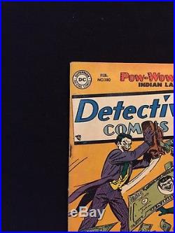 DETECTIVE COMICS #180 BATMAN JOKER RARE VG/VG+ 4.0-4.5 Golden Age DC unrestored